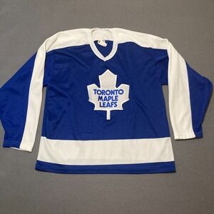 Vintage CCM Sport Maska Toronto Maple Leafs Hockey Jersey Mens L Made In Canada